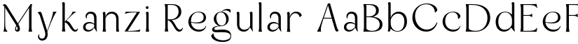 Mykanzi Regular font
