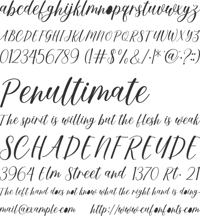 Mandat font preview