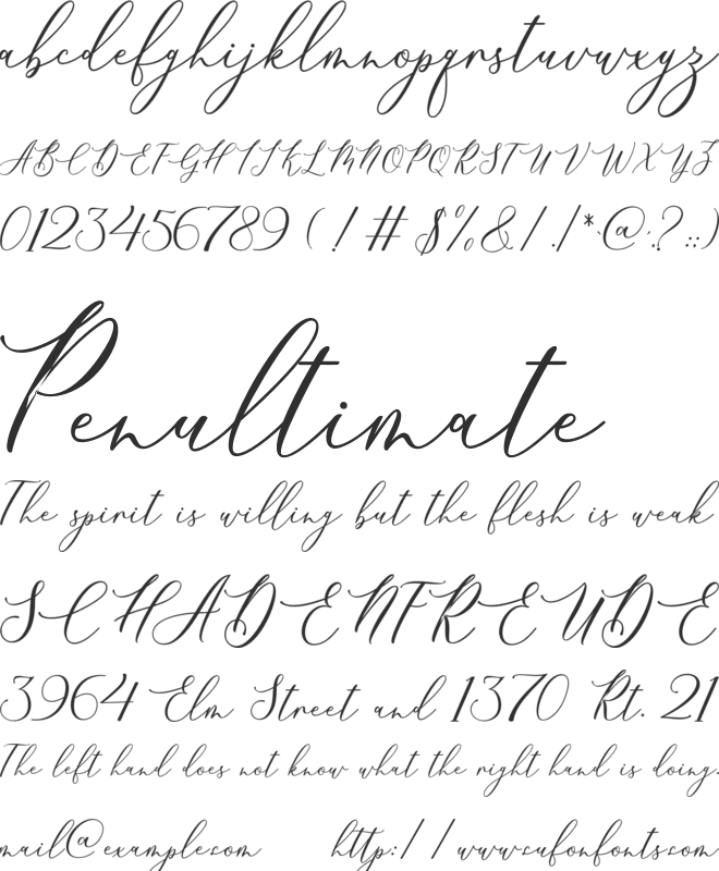 Hemilia font preview