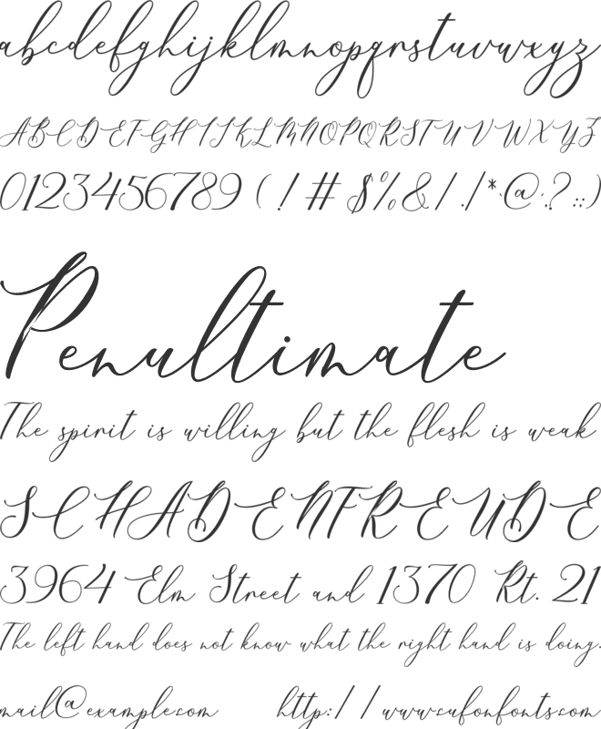 Hemilia font preview