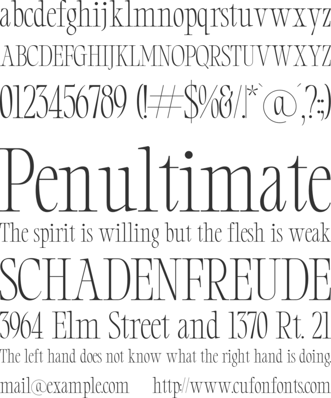 Clamofte font preview