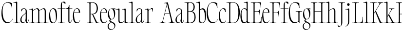 Clamofte Regular font