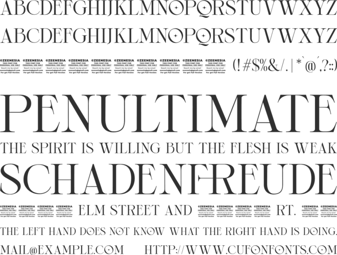 Cerotta Personal Use Only font preview