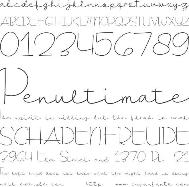 Gerimis Personal Use font preview