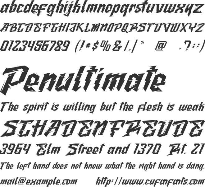 Drive Ryder font preview