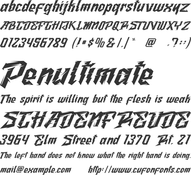 Drive Ryder font preview