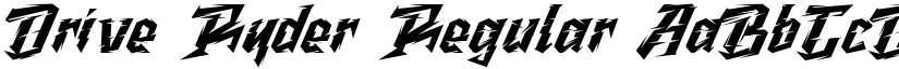 Drive Ryder Regular font