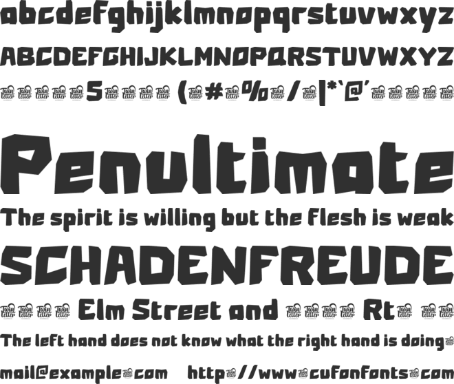 GROSAC Trial font preview
