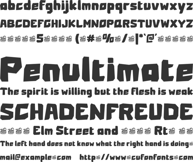 GROSAC Trial font preview