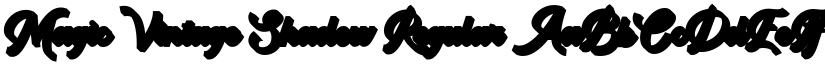 Magic Vintage Shadow Regular font