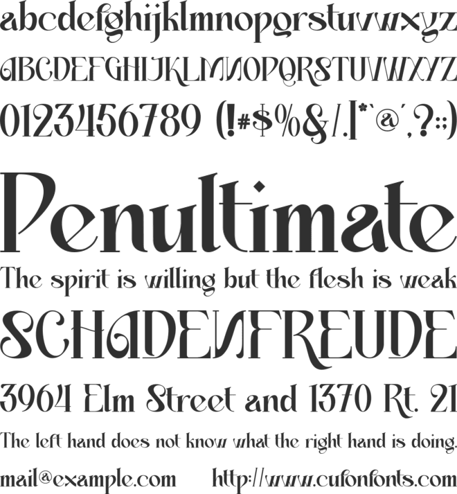 Amgior font preview
