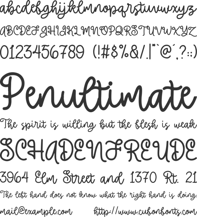 Dear Shine font preview