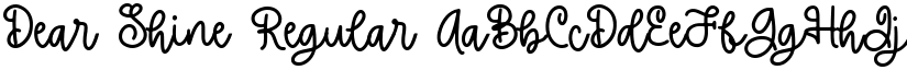 Dear Shine Regular font