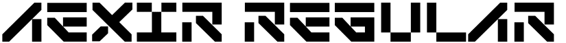Aexir Regular font