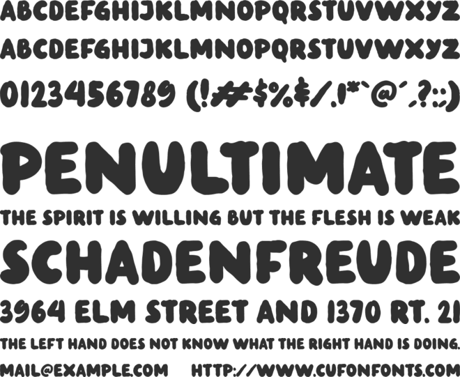 Kind Hearted font preview