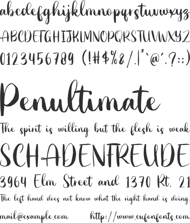 Inkslap font preview