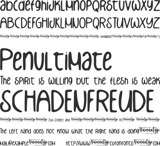 Gallnut Personal Use Only font preview