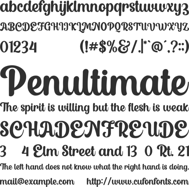 Spicy Chicken font preview