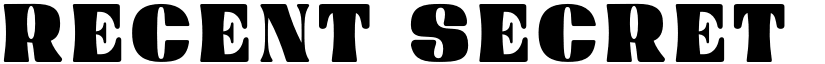 Recent Secret Personal Use Regular font