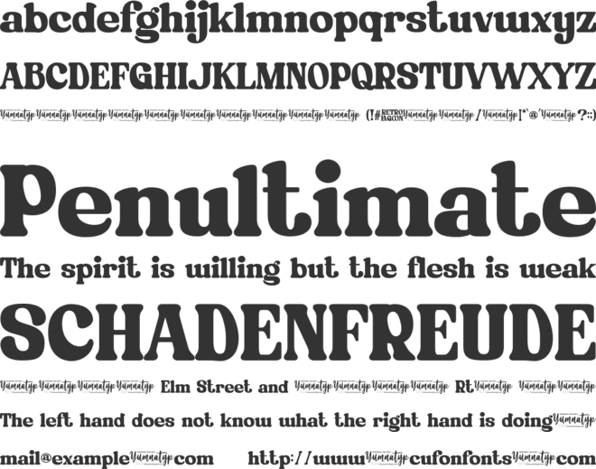 Retro Lagoon Personal Use font preview