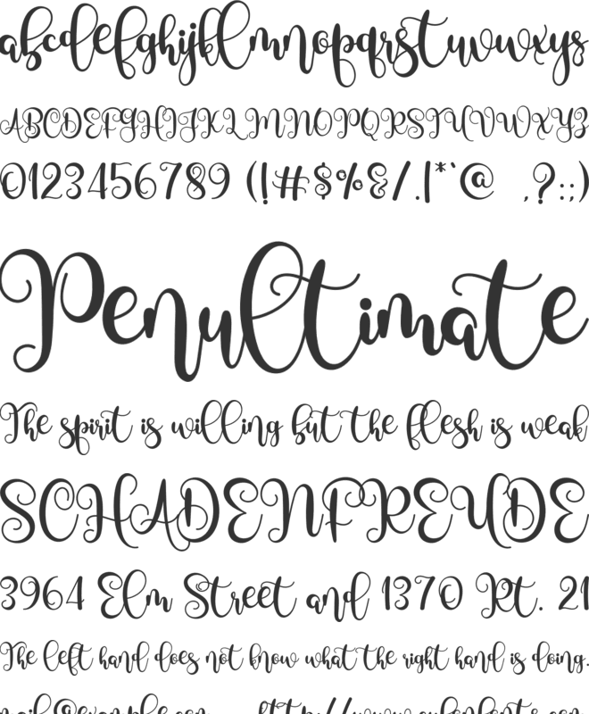 Something Cherish font preview