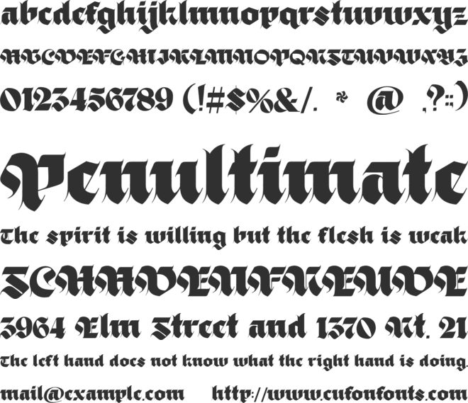 Black Obesity font preview