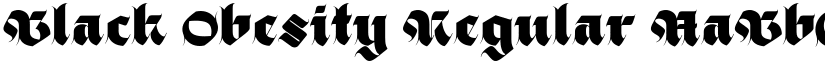 Black Obesity Regular font