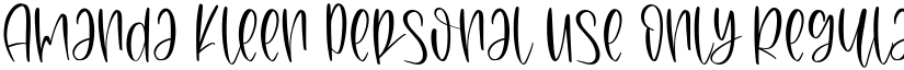 Amanda Kleen Personal Use Only Regular font