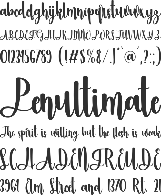 Ameliya Personal Use Only font preview