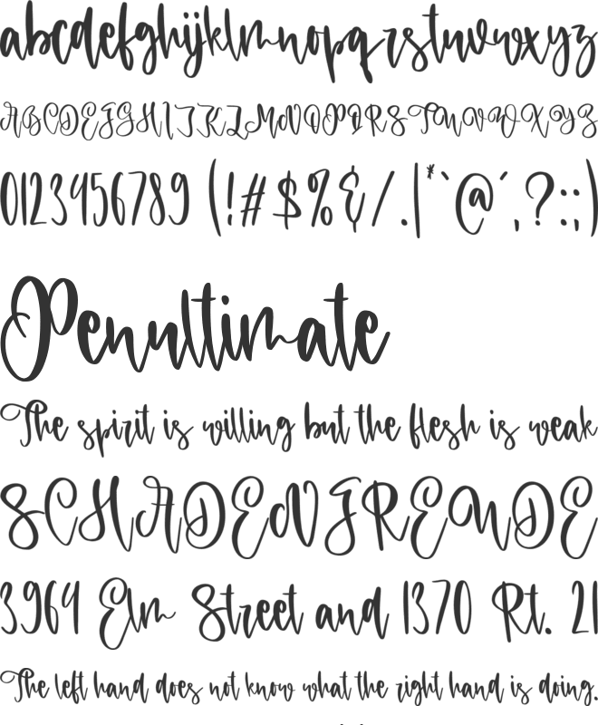 Amiya Personal Use Only font preview