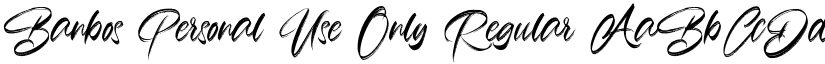 Banbos Personal Use Only Regular font