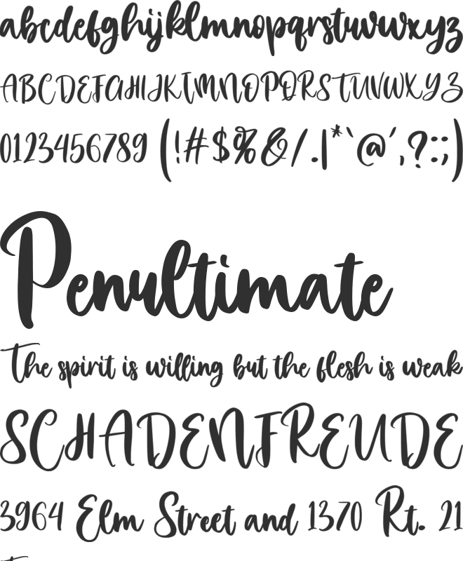 Beautiful Days Personal Use Onl font preview