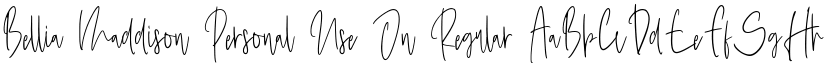 Bellia Maddison Personal Use On Regular font