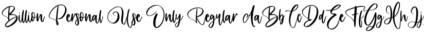 Billion Personal Use Only Regular font