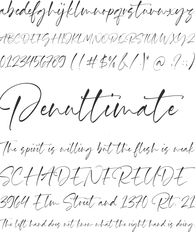 Bethany Radiant font preview