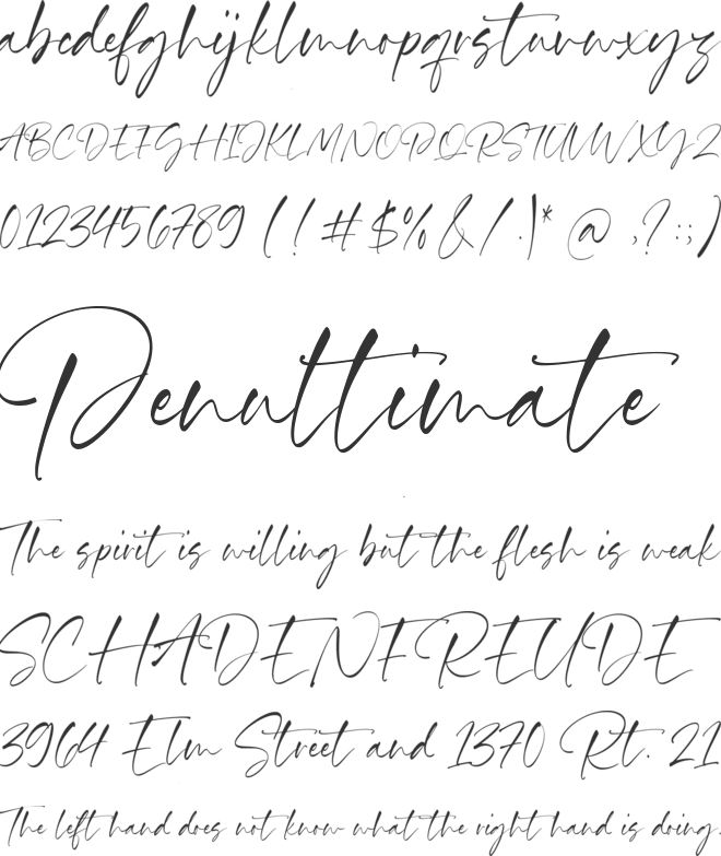 Bethany Radiant font preview