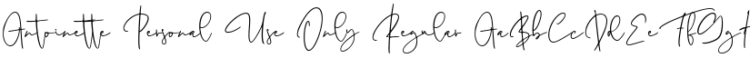 Antoinette Personal Use Only Regular font