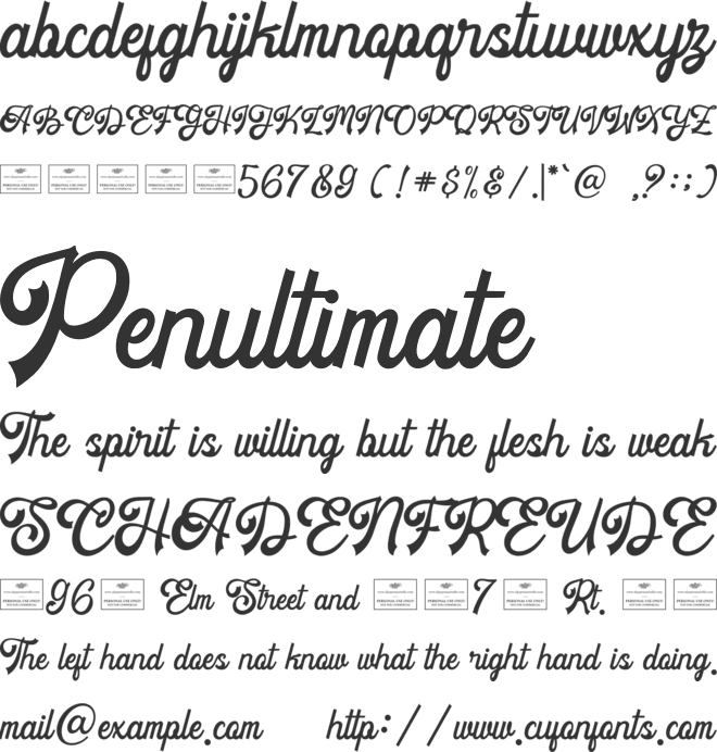 Cascade Free font preview