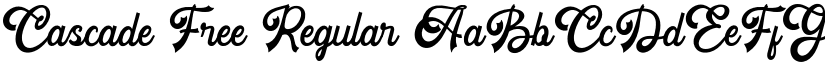 Cascade Free Regular font