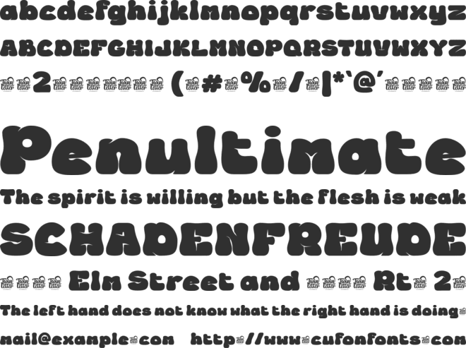 BEDIGH Trial font preview