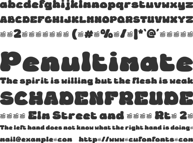 BEDIGH Trial font preview