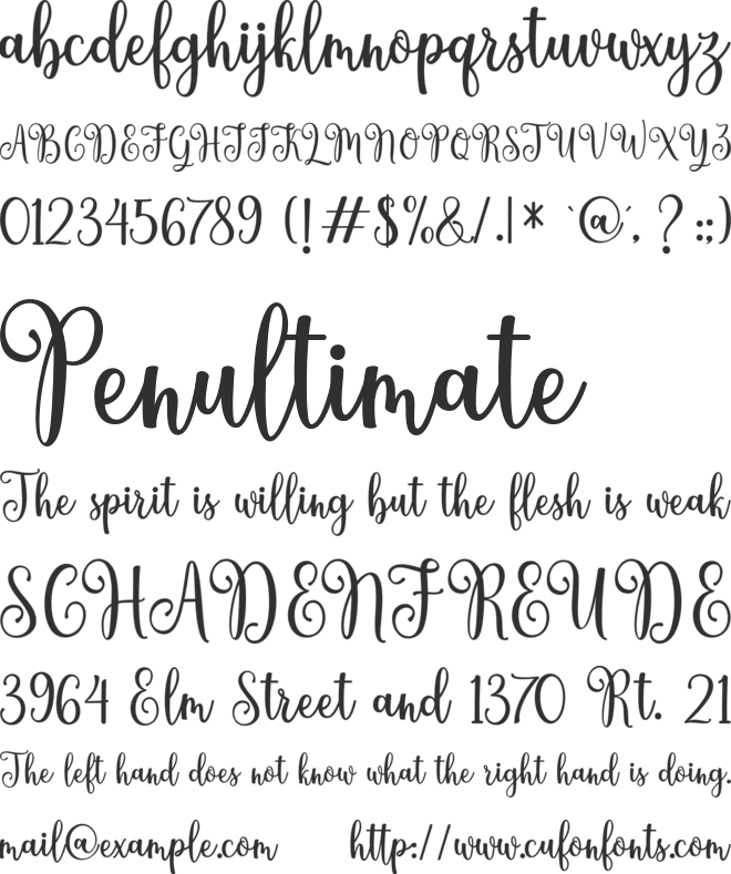 Mindless font preview