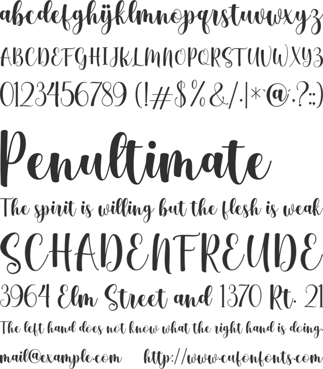 Crafting font preview