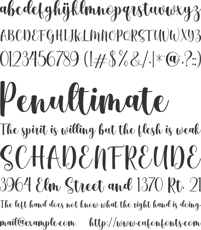Crafting font preview