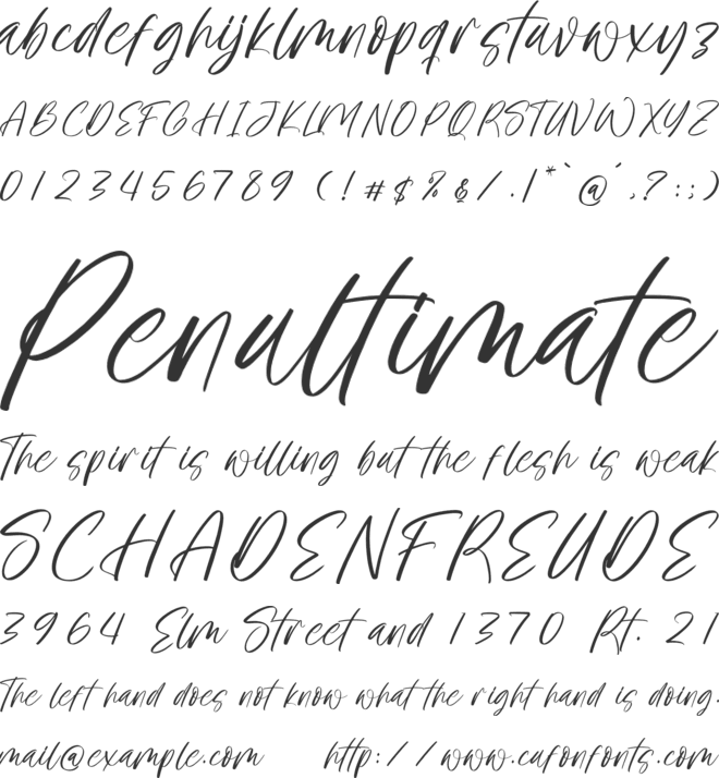 Moostnaly font preview