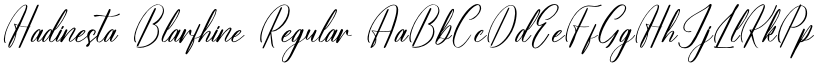 Hadinesta Blarfhine Regular font