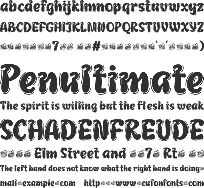 JHICTUR Trial font preview