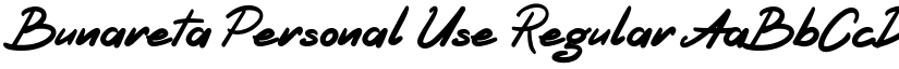 Bunareta Personal Use Regular font