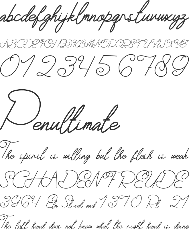 Personal Use font preview