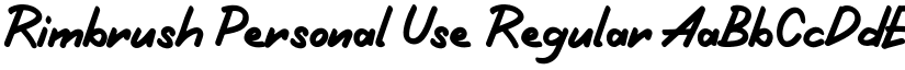 Rimbrush Personal Use font download